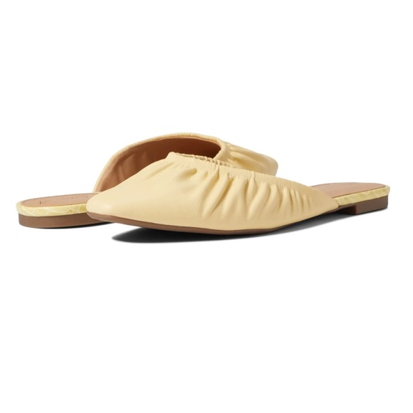 CIRCUS BY SAM EDELMAN Womens Yellow Ruched Odena Square Toe Slip On Mules 7.5 - Picture 3 of 6